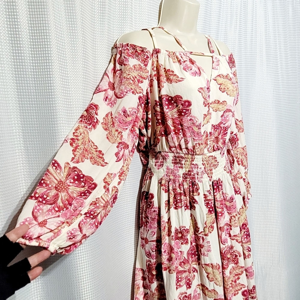Old Navy Floral Prairie Style Flowy Long Sleeve Dress / Top (XL) - Picture 3 of 9